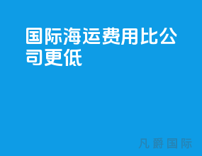 国际海运费用比公司更低