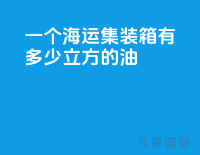 一个海运集装箱有多少立方的油