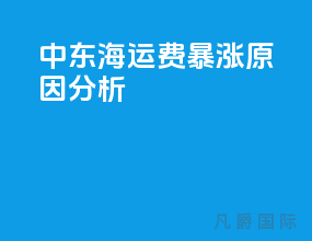 中东海运费暴涨原因分析
