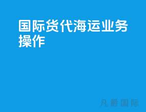 国际货代海运业务操作
