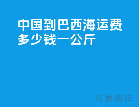 中国到巴西海运费多少钱一公斤