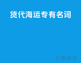 货代海运专有名词