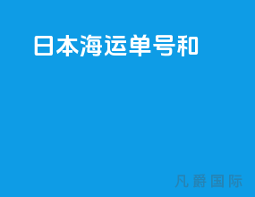 日本海运单号cd和ci
