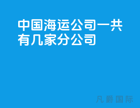 中国海运公司一共有几家分公司