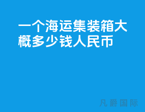 一个海运集装箱大概多少钱人民币