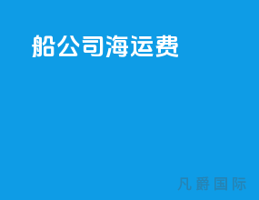 船公司海运费
