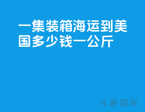 一集装箱海运到美国多少钱一公斤