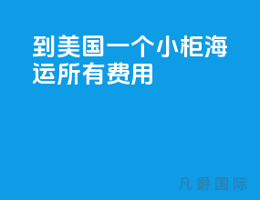 到美国一个小柜海运所有费用