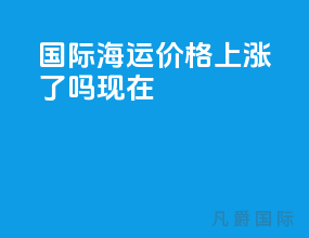 国际海运价格上涨了吗现在