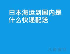 日本海运到国内是什么快递配送