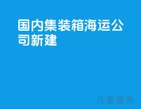 国内集装箱海运公司新建