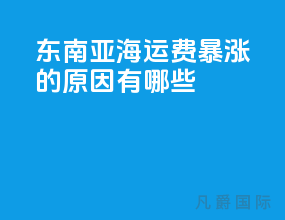东南亚海运费暴涨的原因有哪些