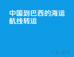中国到巴西的海运航线转运