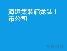海运集装箱龙头上市公司