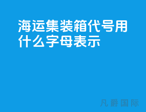海运集装箱代号用什么字母表示
