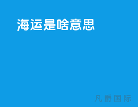 海运是啥意思