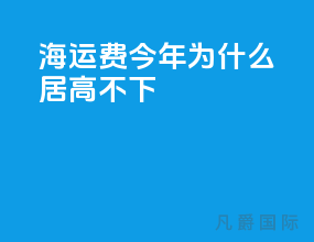 海运费今年为什么居高不下