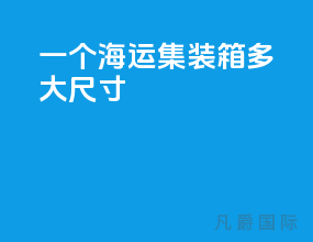 一个海运集装箱多大尺寸