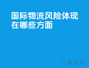 国际物流风险体现在哪些方面