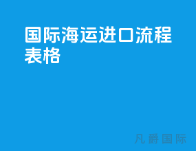 国际海运进口流程表格