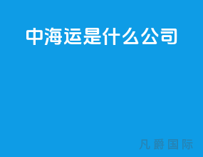 中海运是什么公司