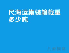 40尺海运集装箱载重多少吨