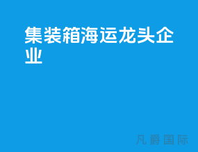 集装箱海运龙头企业