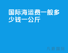 国际海运费一般多少钱一公斤