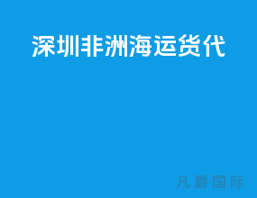 深圳非洲海运货代