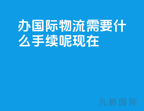 办国际物流需要什么手续呢现在