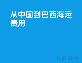 从中国到巴西海运费用