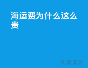 海运费为什么这么高