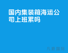 国内集装箱海运公司上班累吗