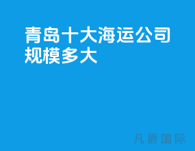青岛十大海运公司规模多大