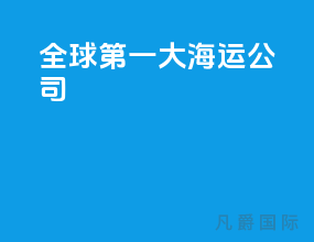 全球第一大海运公司