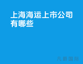 上海海运上市公司有哪些