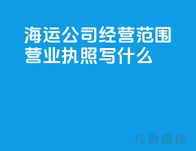 海运公司经营范围营业执照写什么