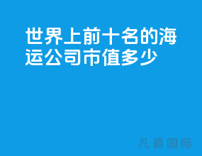 世界上前十名的海运公司市值多少