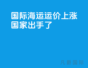 国际海运运价上涨国家出手了