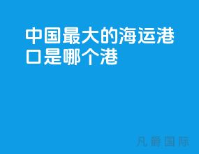 中国最大的海运港口是哪个港