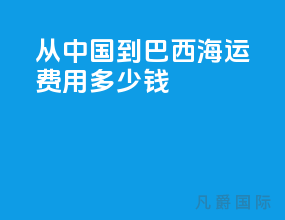 从中国到巴西海运费用多少钱