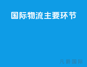 国际物流主要环节