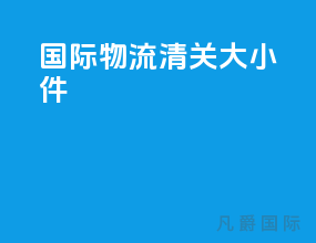 国际物流清关大小件