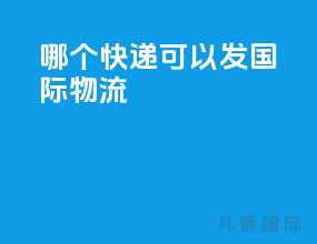 哪个快递可以发国际物流