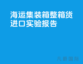 海运集装箱整箱货进口实验报告