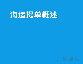 海运提单概述