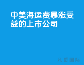 中美海运费暴涨受益的上市公司