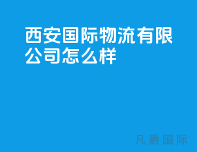 西安 国际物流有限公司怎么样