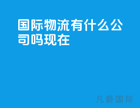 国际物流有什么公司吗现在