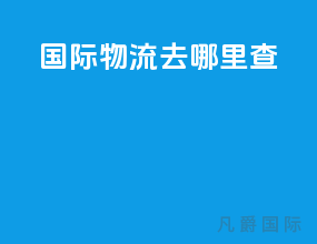 国际物流去哪里查